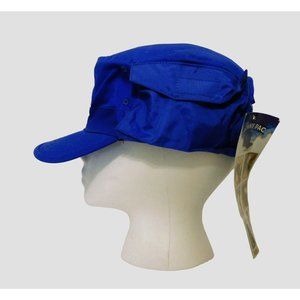 Brainy Pac Hat Cap Blue Storage Compartments Water Resistant Cotton NEW